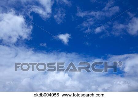 Blue sky with clouds View Large Photo Image Stock Photograph - Blue sky with clouds. Fotosearch