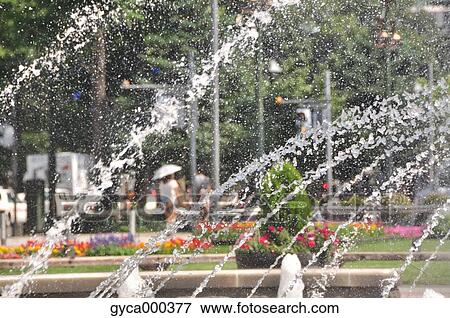 Fountain at Sapporo Odori Park, Hokkaido View Large Photo Image Stock Photo - Fountain at Sapporo Odori Park, Hokkaido. Fotosearch