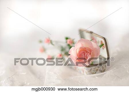 Stock Image - Jewel box and rose. Fotosearch