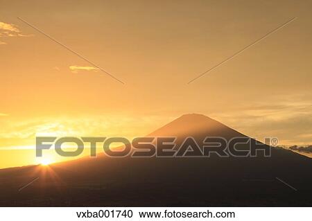 Mount Fuji at sunset, Shizuoka Prefecture View Large Photo Image Stock Image - Mount Fuji at sunset, Shizuoka Prefecture. Fotosearch