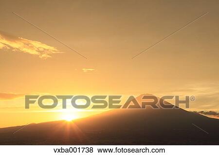 Mount Fuji at sunset, Shizuoka Prefecture View Large Photo Image Stock Photo - Mount Fuji at sunset, Shizuoka Prefecture. Fotosearch