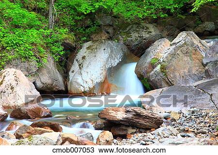 Mountain stream, Nagano Prefecture View Large Photo Image Stock Image - Mountain stream, Nagano Prefecture. Fotosearch