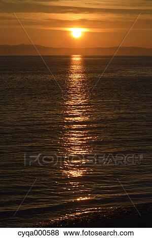 Stock Photo - Sea of??Japan at sunset. Fotosearch