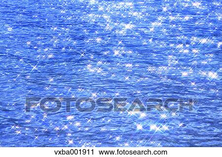Stock Image - Sparks on water. Fotosearch