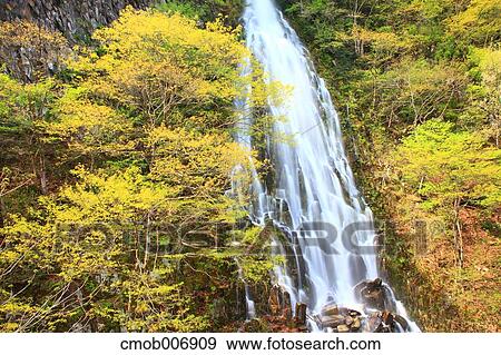 Taru waterfall, Nagano Prefecture View Large Photo Image Stock Photo - Taru waterfall, Nagano Prefecture. Fotosearch