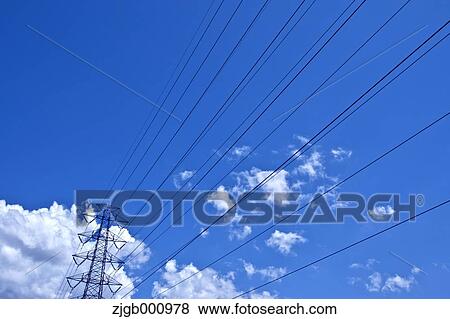 Stock Photo - Transmission tower and sky. Fotosearch