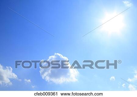 Blue sky with clouds View Large Photo Image Stock Image - Blue sky with clouds. Fotosearch