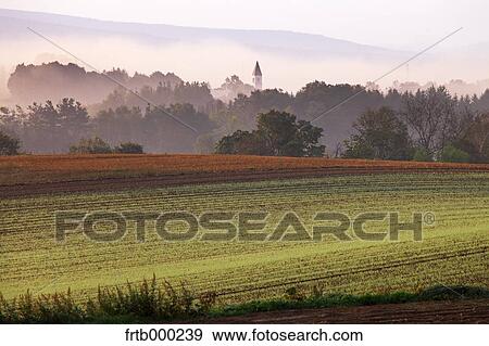 Stock Photo - Morning in Biei countryside, Hokkaido. Fotosearch