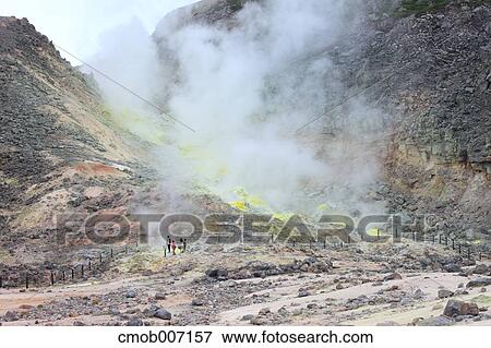 Stock Photo - Mount Io, Hokkaido. Fotosearch