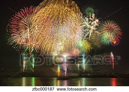 Nagaoka Fireworks Festival View Large Photo Image Stock Photo - Nagaoka Fireworks Festival. Fotosearch