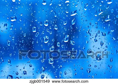Stock Photo - Raindrops on glass. Fotosearch