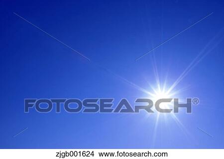 Picture - Sun and blue sky. Fotosearch