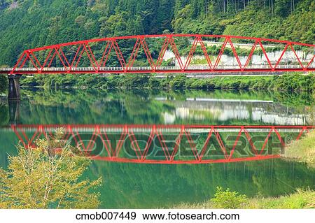 Takenami bridge, Gifu Prefecture View Large Photo Image Stock Photo - Takenami bridge, Gifu Prefecture. Fotosearch