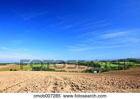 Stock Photography - View of Biei, Hokkaido. Fotosearch