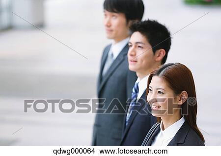 Picture - Japanese business people. Fotosearch