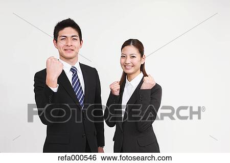Stock Photograph - Japanese business people. Fotosearch