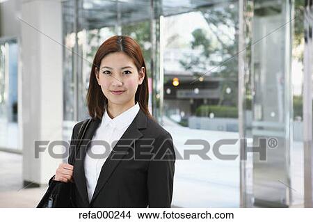 Picture - Japanese business woman. Fotosearch