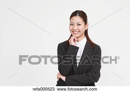 Stock Image - Japanese business woman. Fotosearch