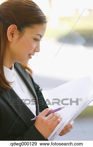 Stock Photo - Japanese business woman. Fotosearch