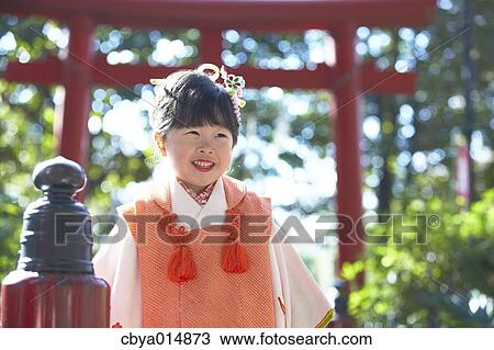 Japanese girl at Seven-Five-Three ceremony View Large Photo Image Stock Image - Japanese girl at Seven-Five-Three ceremony. Fotosearch