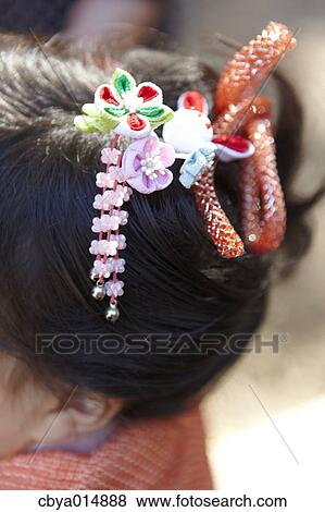 Japanese girl at Seven-Five-Three ceremony View Large Photo Image Stock Photo - Japanese girl at Seven-Five-Three ceremony. Fotosearch