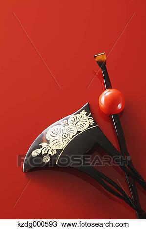Japanese ornamental accessories View Large Photo Image Stock Image - Japanese ornamental accessories. Fotosearch