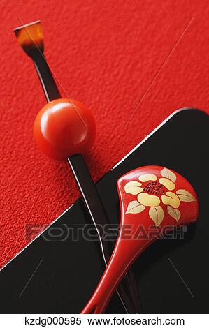Japanese ornamental accessories View Large Photo Image Stock Photography - Japanese ornamental accessories. Fotosearch