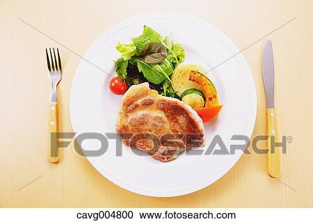 Stock Image - Pork saute. Fotosearch