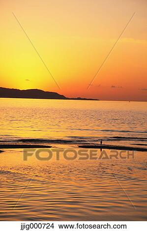 Sea at sunset in Chiba Prefecture, Japan View Large Photo Image Picture - Sea at sunset in Chiba Prefecture, Japan. Fotosearch
