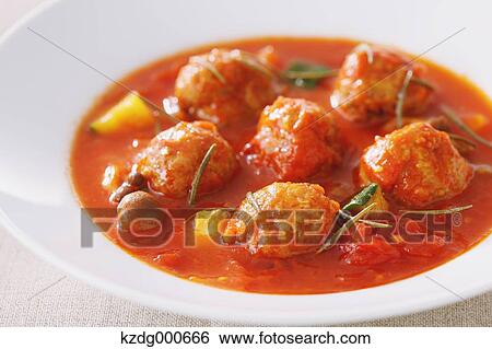 Stewed meat balls View Large Photo Image Stock Photograph - Stewed meat balls. Fotosearch