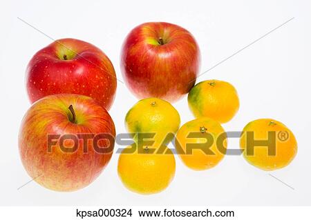 Picture - Apples and tangerines. Fotosearch