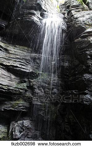 Stock Photo - Artificial waterfall. Fotosearch