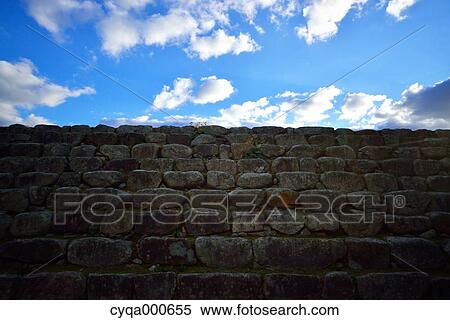 Stock Photography - Brick wall and sky. Fotosearch