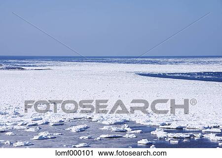 Drift ice, Hokkaido View Large Photo Image Stock Image - Drift ice, Hokkaido. Fotosearch