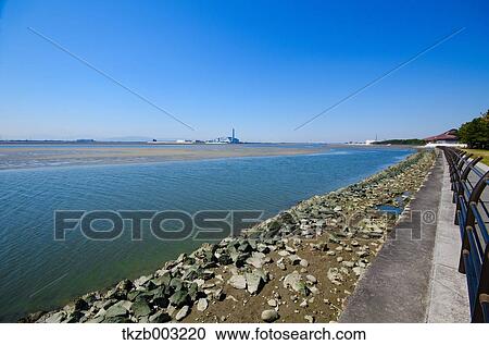 Stock Image - Fujimae-Higata Tidal Flat, Aichi Prefecture. Fotosearch