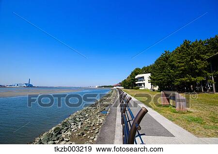 Stock Photo - Fujimae-Higata Tidal Flat, Aichi Prefecture. Fotosearch