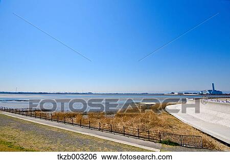 Fujimae-Higata Tidal Flat, Aichi Prefecture View Large Photo Image Stock Photograph - Fujimae-Higata Tidal Flat, Aichi Prefecture. Fotosearch