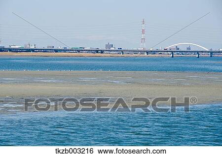 Fujimae-Higata Tidal Flat, Aichi Prefecture View Large Photo Image Stock Photograph - Fujimae-Higata Tidal Flat, Aichi Prefecture. Fotosearch