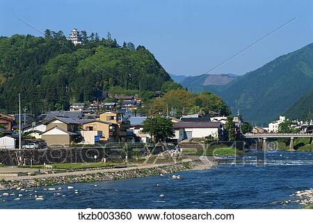 Stock Image - Gujo Hachiman Castle, Gifu Prefecture. Fotosearch