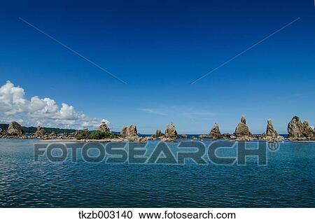 Stock Image - Hashikuiiwa Rock Formation, Wakayama Prefecture. Fotosearch