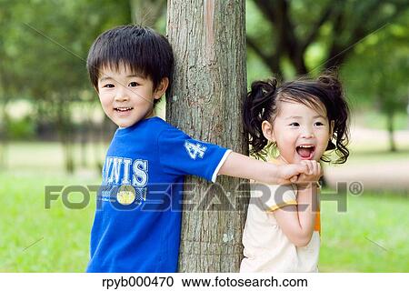 Stock Image - Japanese kids. Fotosearch