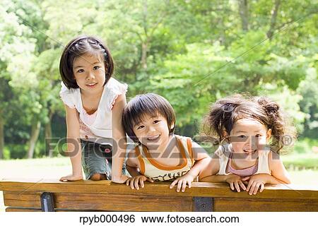 Stock Photograph - Japanese kids. Fotosearch