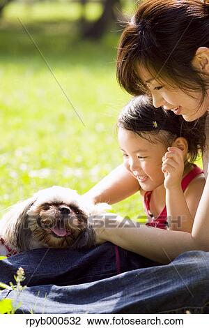 Stock Image - Japanese mother and daughter. Fotosearch