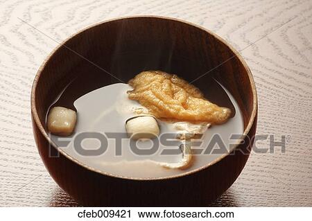 Stock Image - Japanese style red beans soup. Fotosearch
