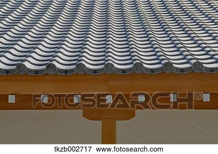 Stock Photo - Japanese style tiled roof. Fotosearch