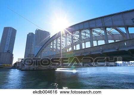 Kachidoki Bridge View Large Photo Image Stock Photograph - Kachidoki Bridge. Fotosearch