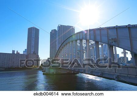 Picture - Kachidoki Bridge, Tokyo. Fotosearch