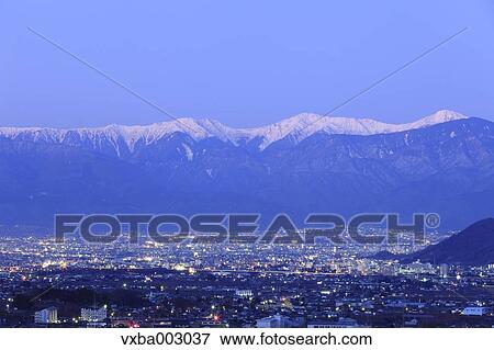 Kofu Basin, Yamanashi Prefecture View Large Photo Image Stock Photo - Kofu Basin, Yamanashi Prefecture. Fotosearch