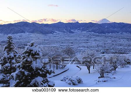 Kofu Basin, Yamanashi Prefecture View Large Photo Image Stock Photo - Kofu Basin, Yamanashi Prefecture. Fotosearch