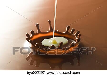 Milk and chocolate crown View Large Photo Image Stock Photo - Milk and chocolate crown. Fotosearch